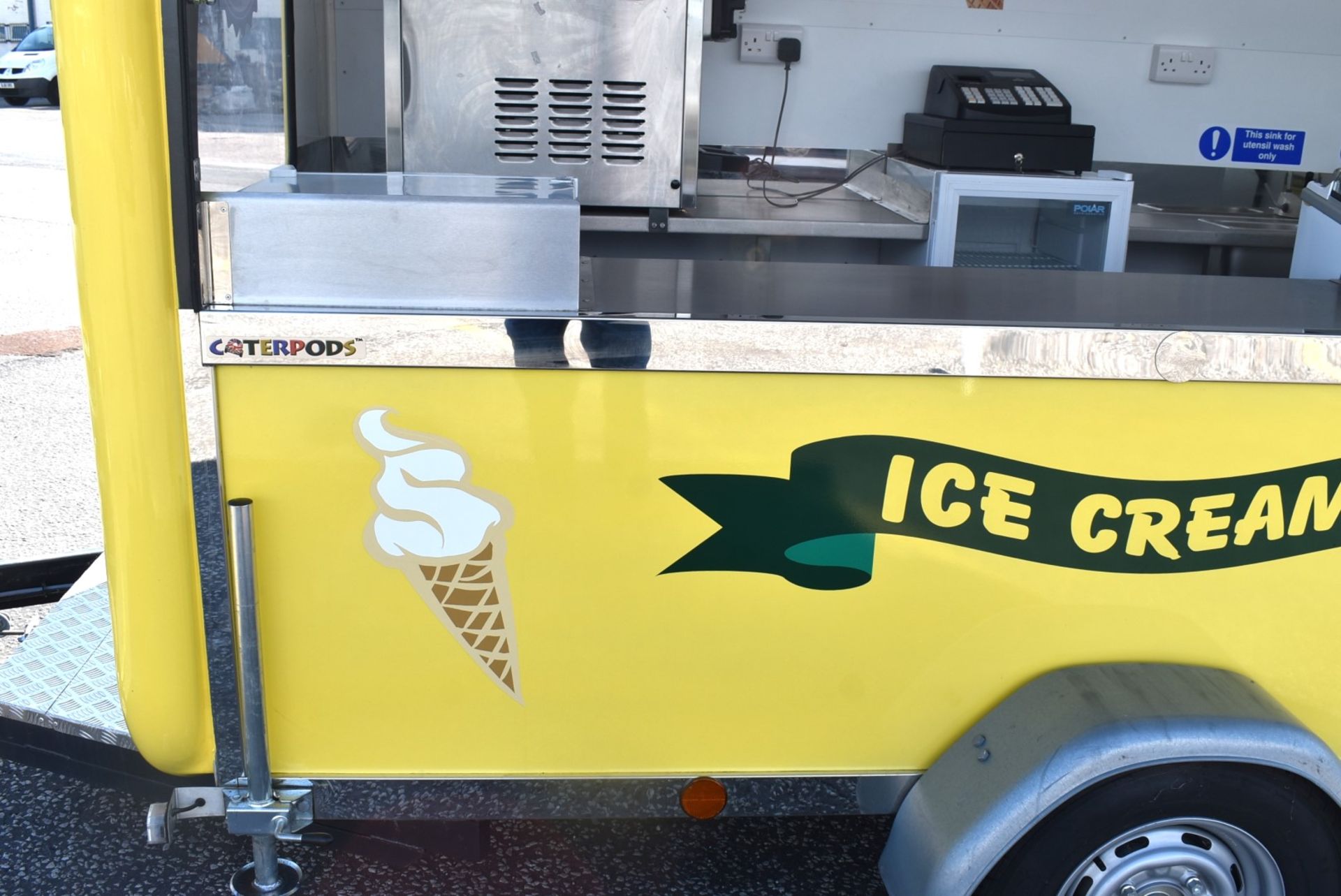 1 x Ice Cream Trailer Pod With Blue Ice T5 Ice Cream Machine, Chest Freezer, Cash Register & More! - Image 30 of 120