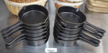 13 x Utopia Cast Iron 14cm Skillet Pans - RRP £820 - Recently Removed From a Restaurant Environment