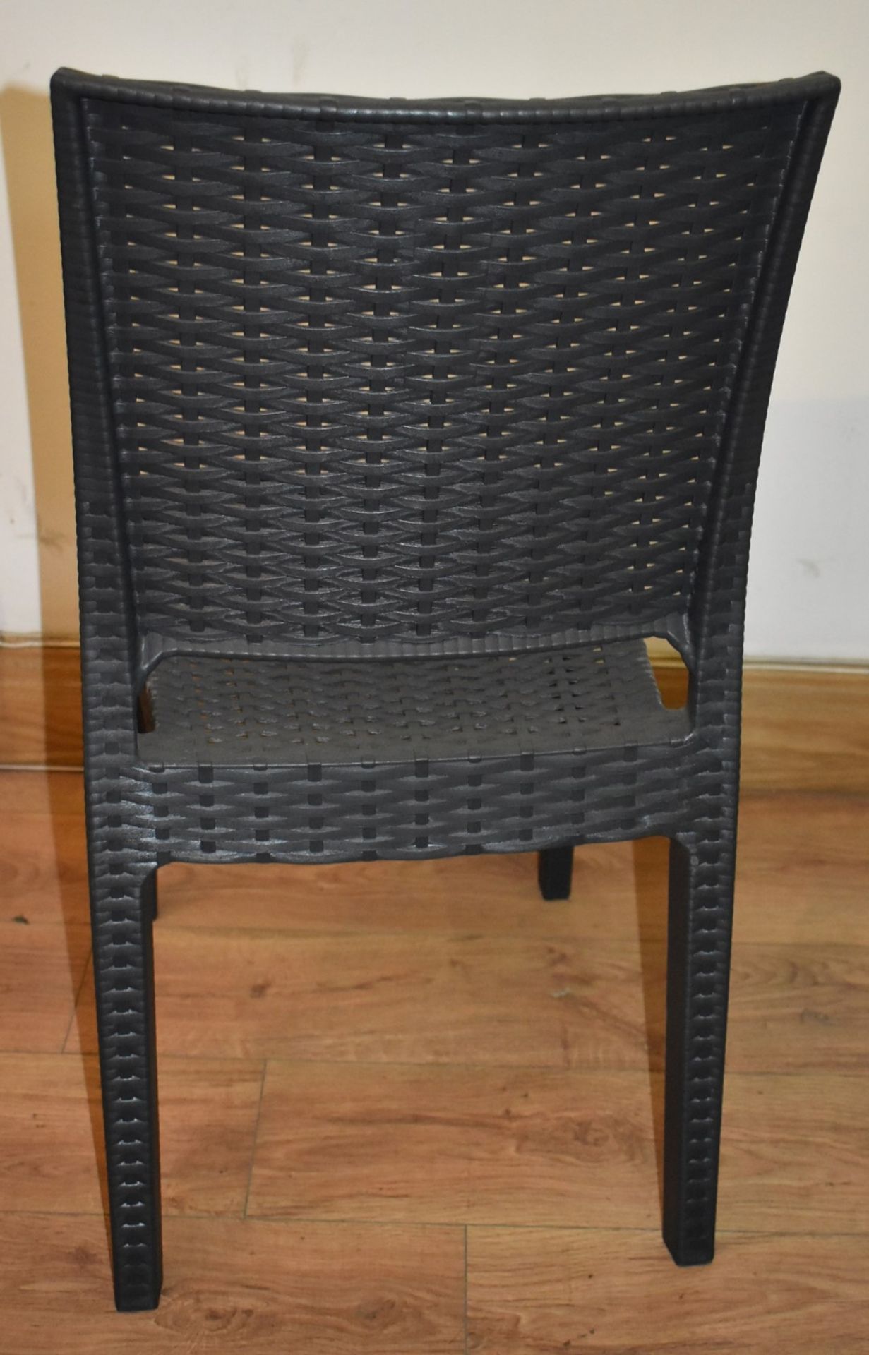 8 x Siesta 'Florida' Rattan Style Garden Chairs In Dark Grey - Suitable For Commercial or Home Use - - Image 9 of 21