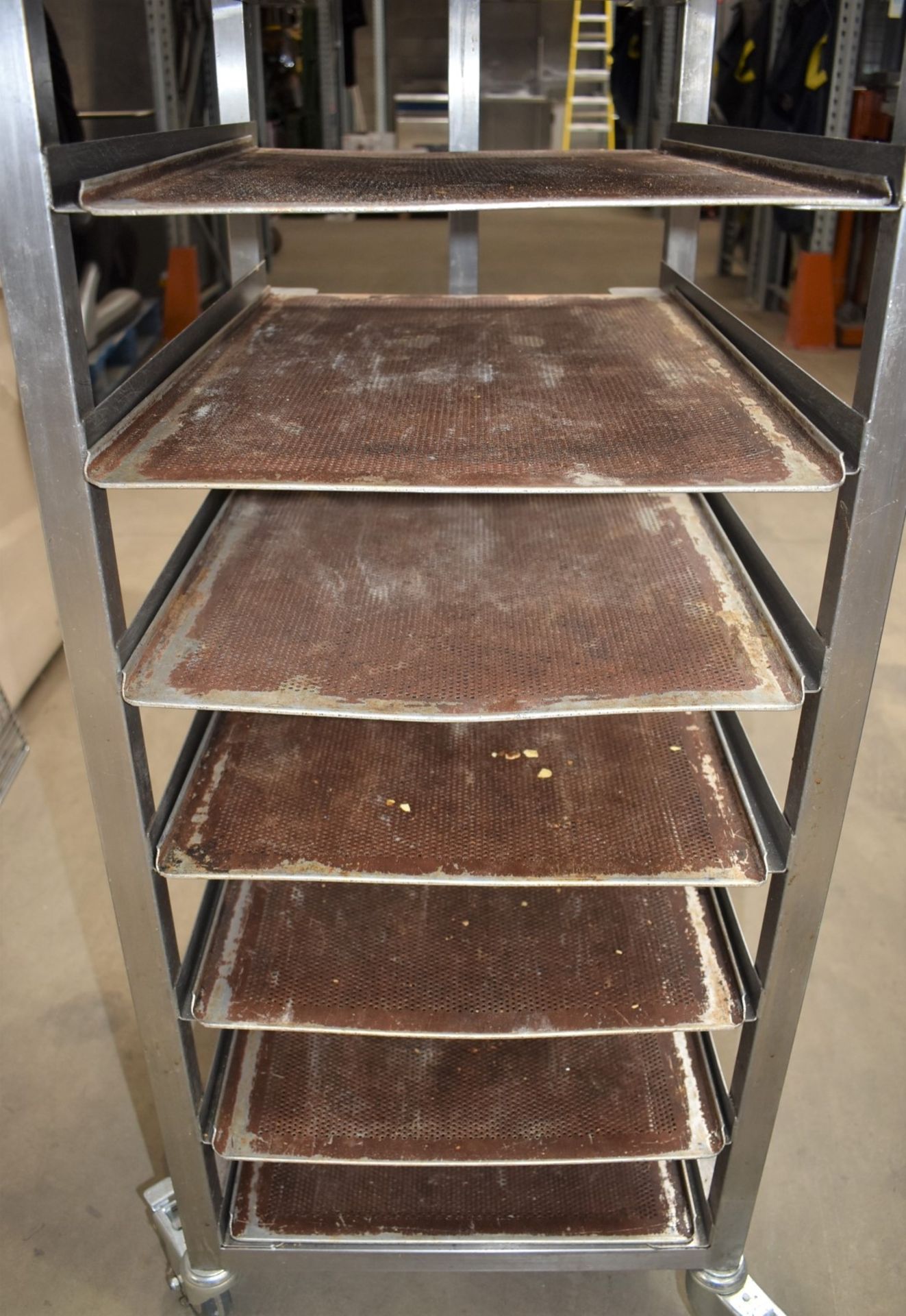 1 x Mobile Bakers Trolley With Ten Perforated Baking Trays - Image 7 of 7