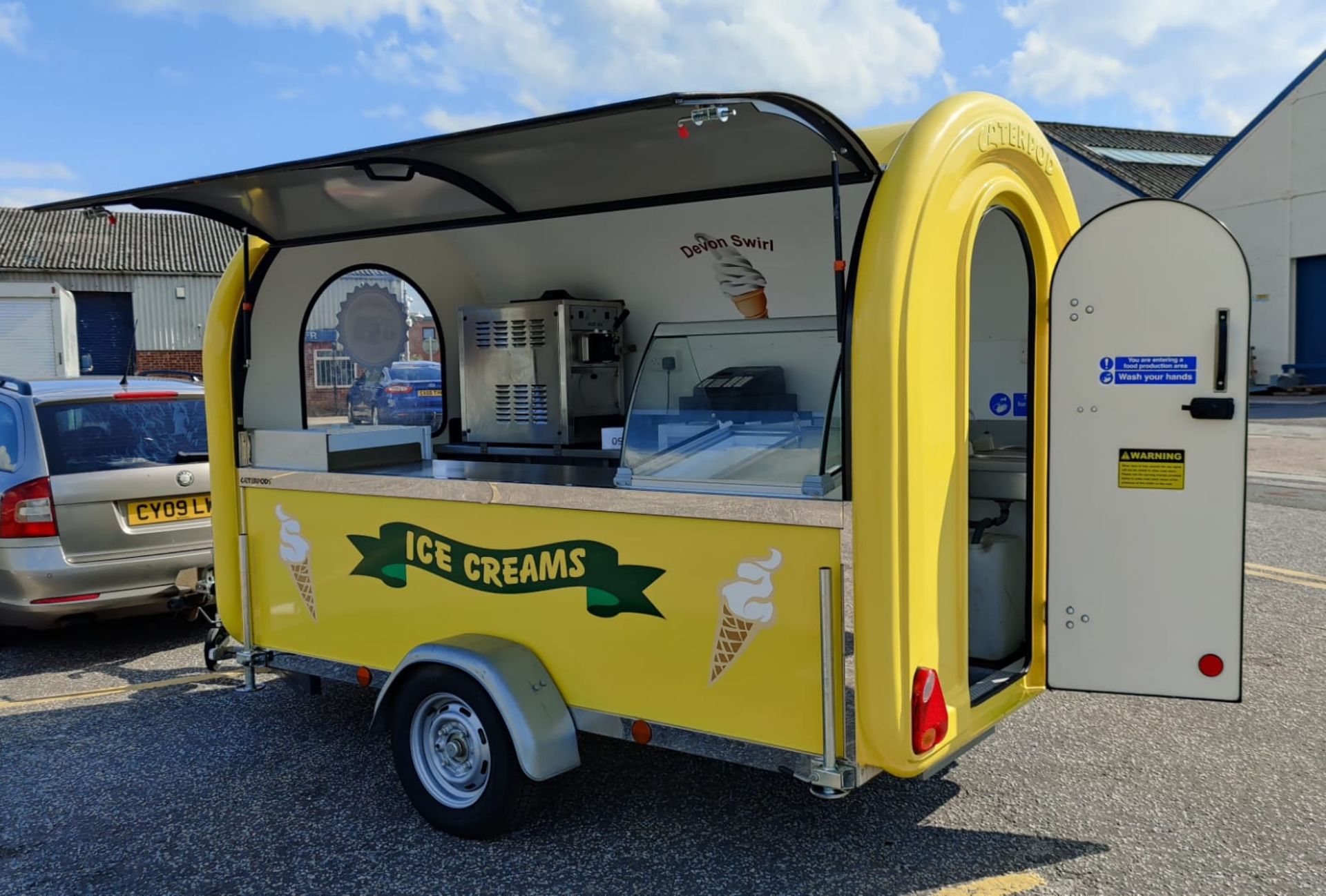 1 x Ice Cream Trailer Pod With Blue Ice T5 Ice Cream Machine, Chest Freezer, Cash Register & More! - Image 14 of 120