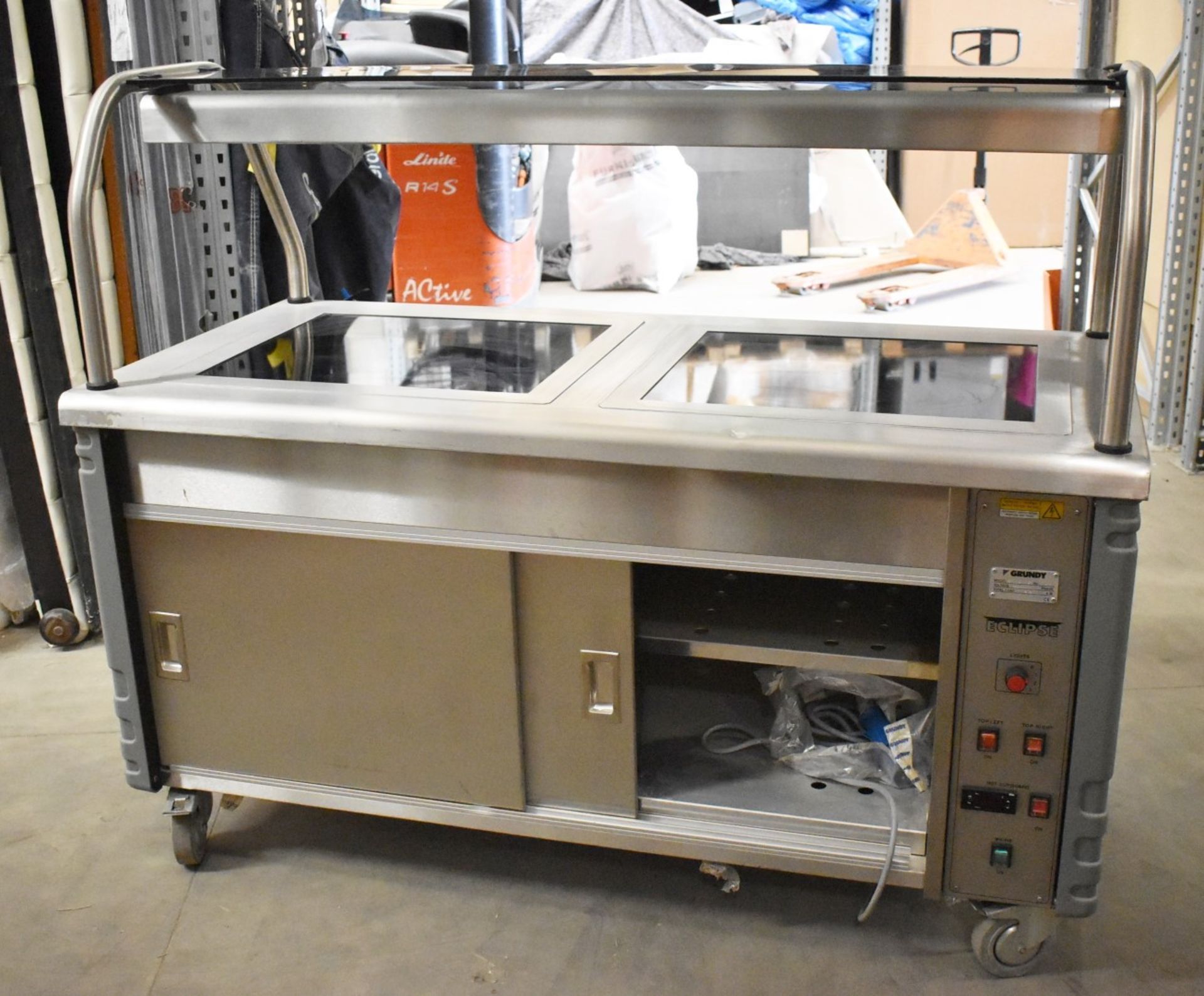 1 x Grundy Commercial Carvery Unit With Twin Hot Plates, Overhead Warmer and Plate Warming Cabinet - Image 4 of 21
