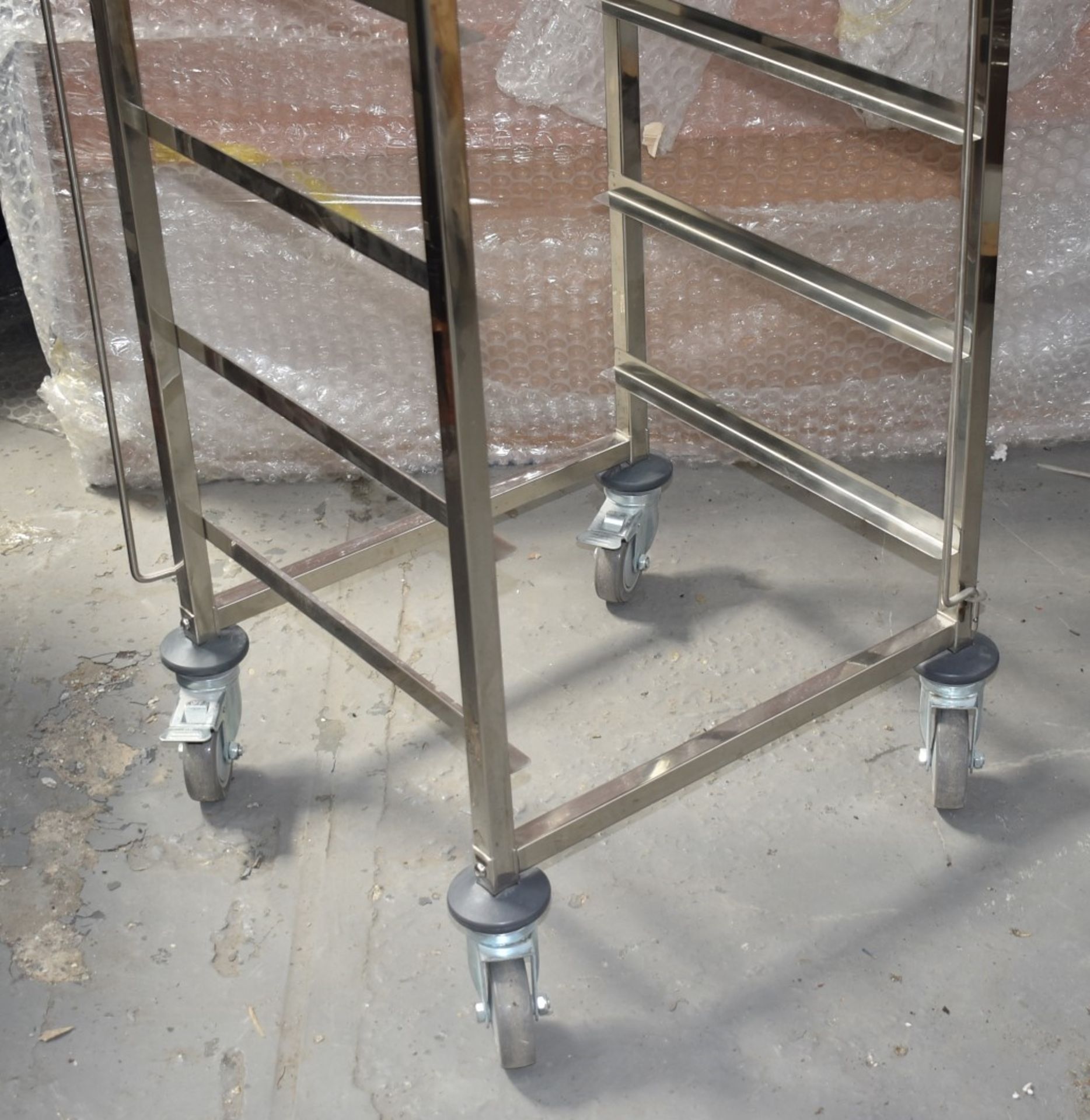 1 x Stainless Steel 7 Tier Food Tray Rack - Dimensions: H171 x W56 x D5 cms - Suitable For Trays - Image 2 of 7