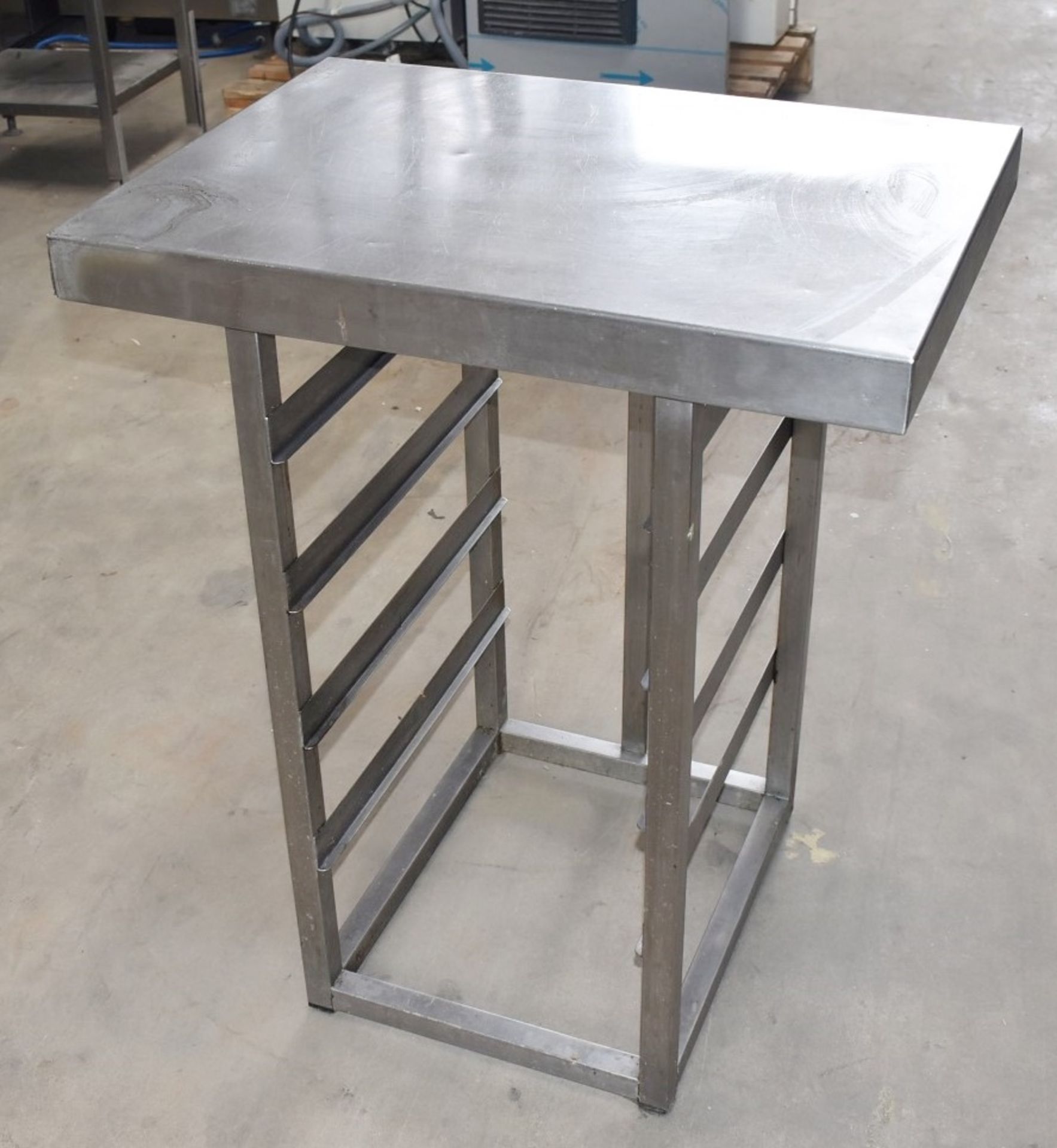 1 x Stainless Steel Prep Table With Tray Runners - Dimensions: H84 x W70 x D50 cms - Image 4 of 5