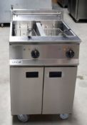 1 x Lincat Opus 800 Twin Tank Electric 3 Phase Fryer With Filtration and Two Baskets - Model