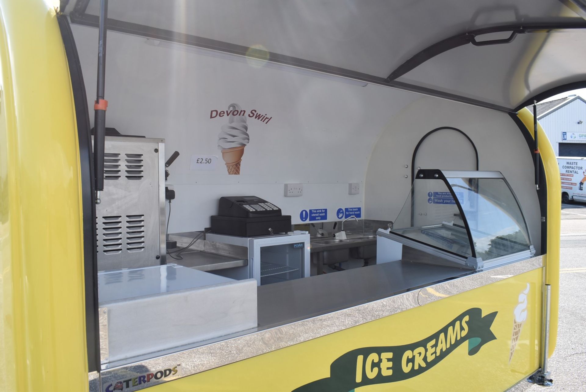 1 x Ice Cream Trailer Pod With Blue Ice T5 Ice Cream Machine, Chest Freezer, Cash Register & More! - Image 24 of 120