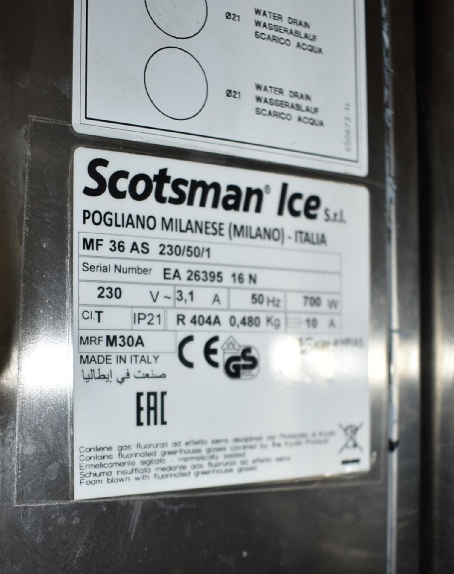 1 x Scotsman Ice Machine With Modular MXG438 Cube Maker, Modular MF36 Flaker & Follet Twin Ice Bin - Image 12 of 14