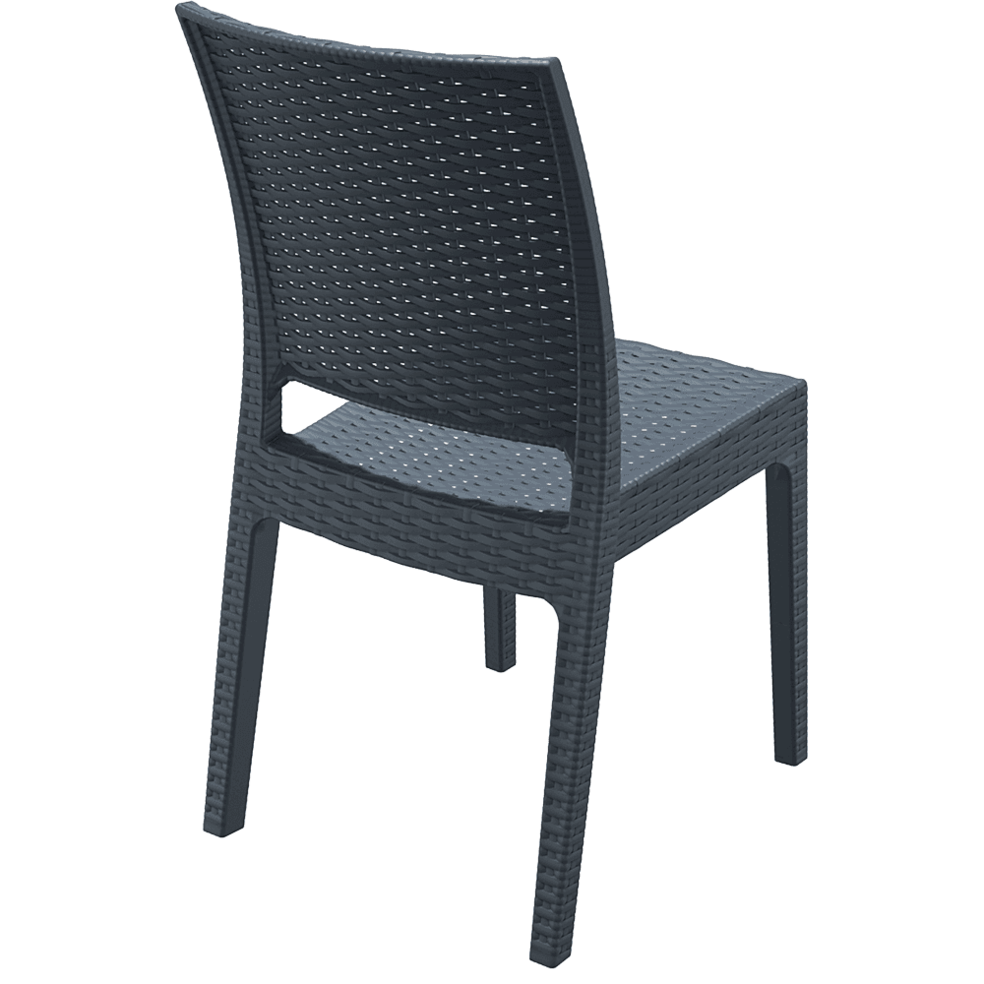 4 x Siesta 'Florida' Rattan Style Garden Chairs In Dark Grey - Suitable For Commercial or Home Use - - Image 19 of 21