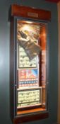 1 x Americana Wall Mounted Illuminated Display Case - INDIANAPOLIS MOTOR SPEEDWAY - Includes Various
