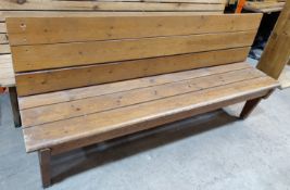 1 x Rustic Restaurant Seating Bench - Recently Removed From a Restaurant Environment