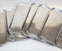 16 x Stainless Steel Serving Trays - Size: 35 x 25 cms