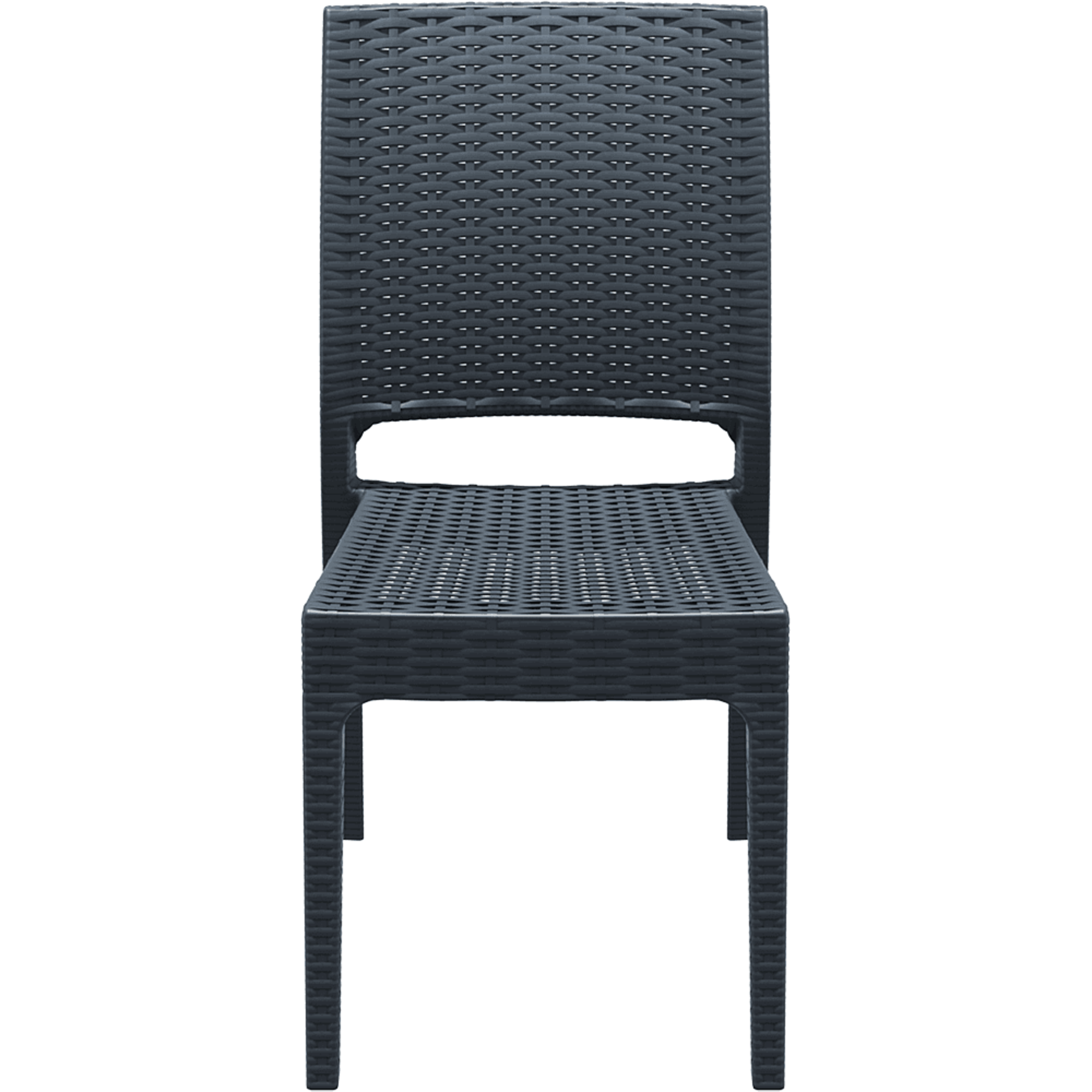 8 x Siesta 'Florida' Rattan Style Garden Chairs In Dark Grey - Suitable For Commercial or Home Use - - Image 20 of 21
