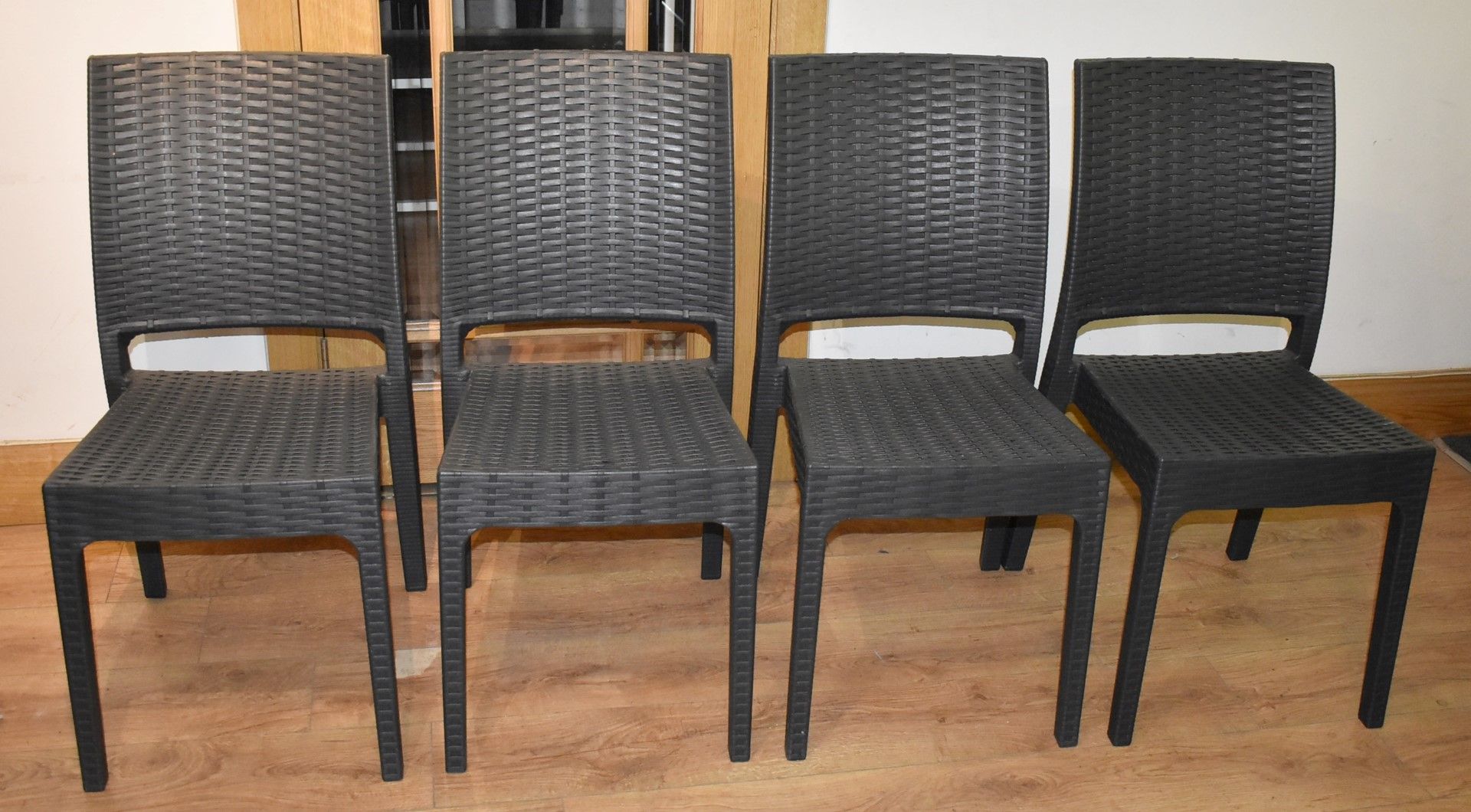 8 x Siesta 'Florida' Rattan Style Garden Chairs In Dark Grey - Suitable For Commercial or Home Use - - Image 3 of 21
