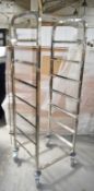1 x Stainless Steel 7 Tier Food Tray Rack - Dimensions: H171 x W56 x D5 cms - Suitable For Trays