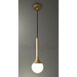 8 x Hand Made 'Petite' Suspension LED Ceiling Lights By Delight Lighting - Features an Antique Brass