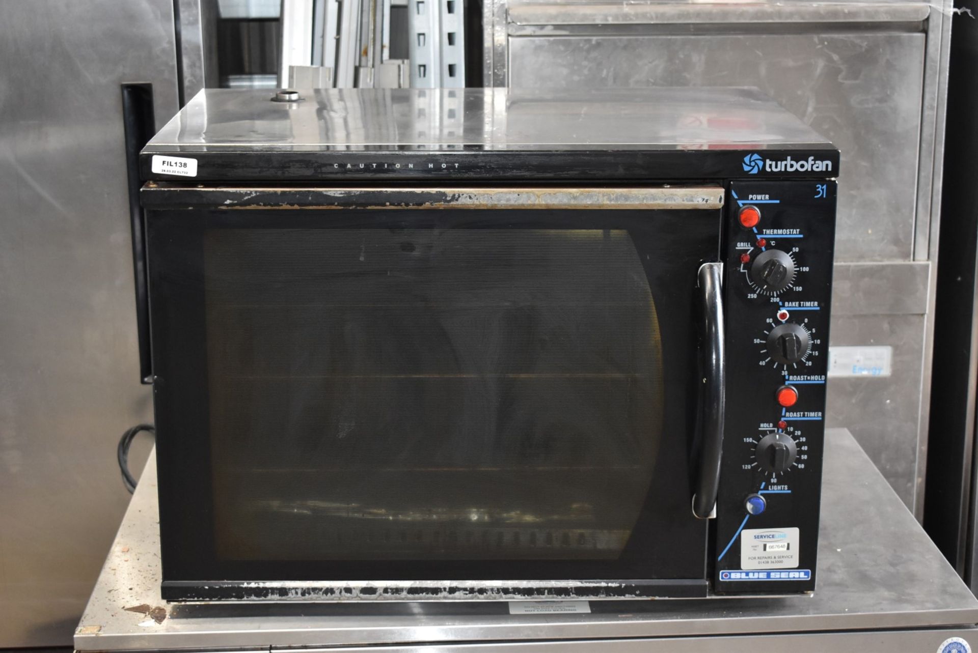 1 x Blue Seal Turbo Fan 31 240v Convection Oven - Dimensions: H60 x W80 x D70 cms - CL740 - Ref: - Image 9 of 9