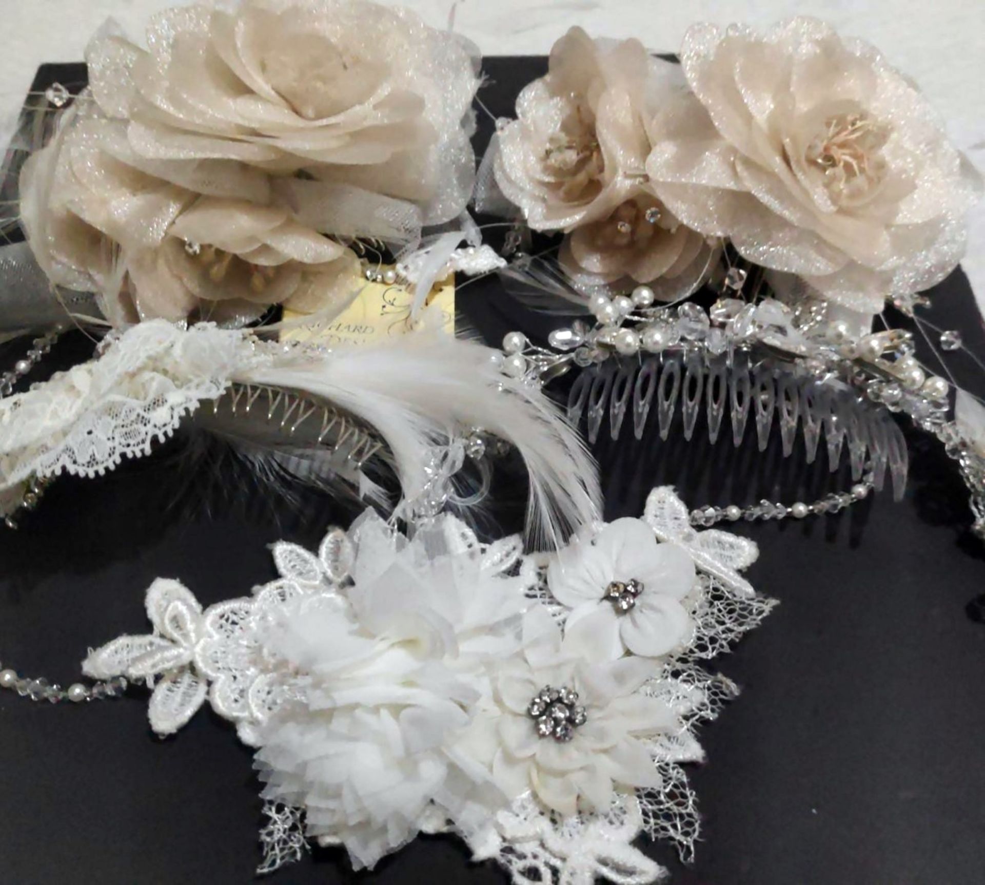 Lot of 5 x Silver Bridal Hair Fascinator Accessories by Richard Designs - HON176 - CL733