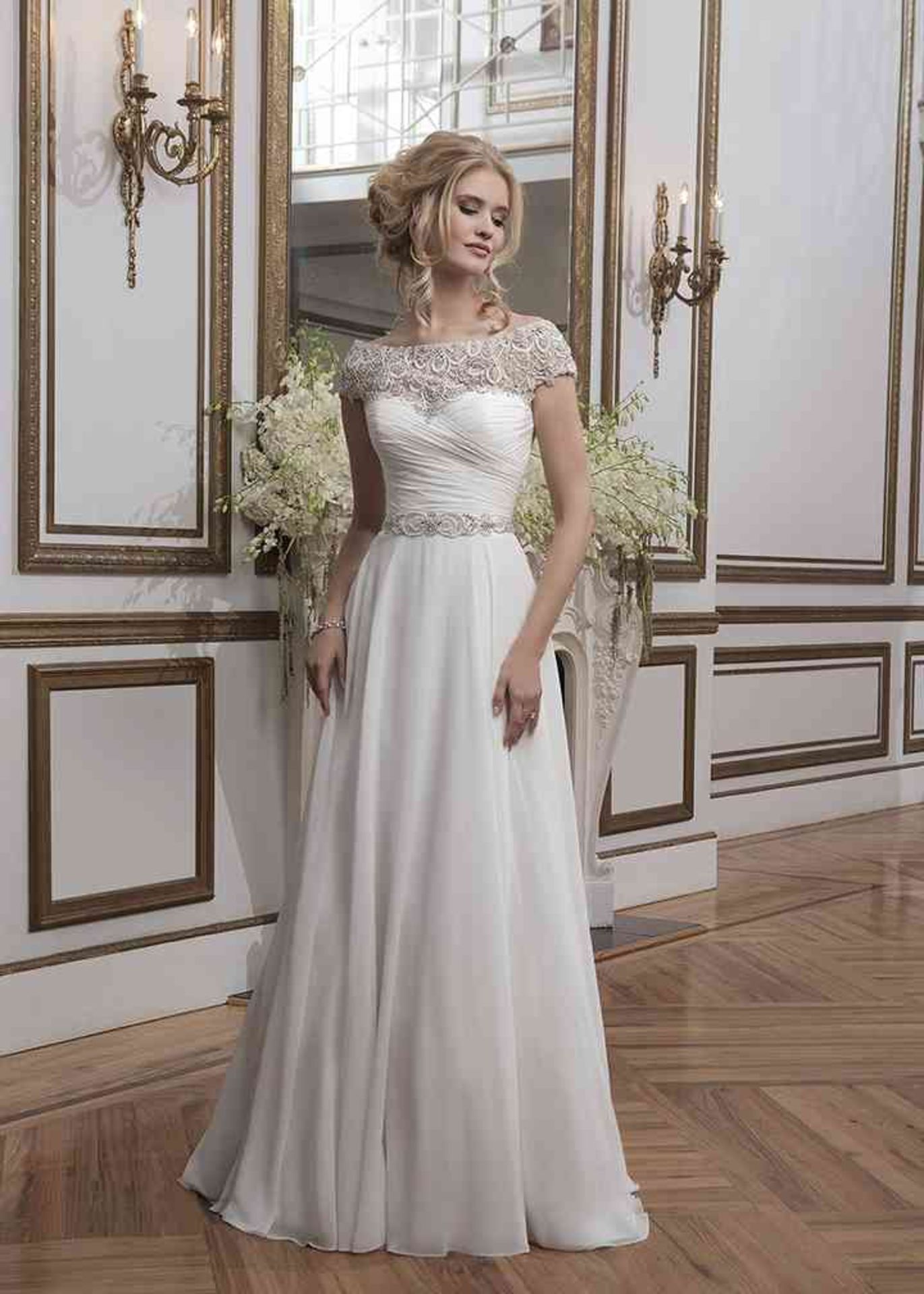 1 x Justin Alexander 'Aphrodite' Chiffon Bridal Gown - UK Size 16 - RRP £1,415 - Image 15 of 23