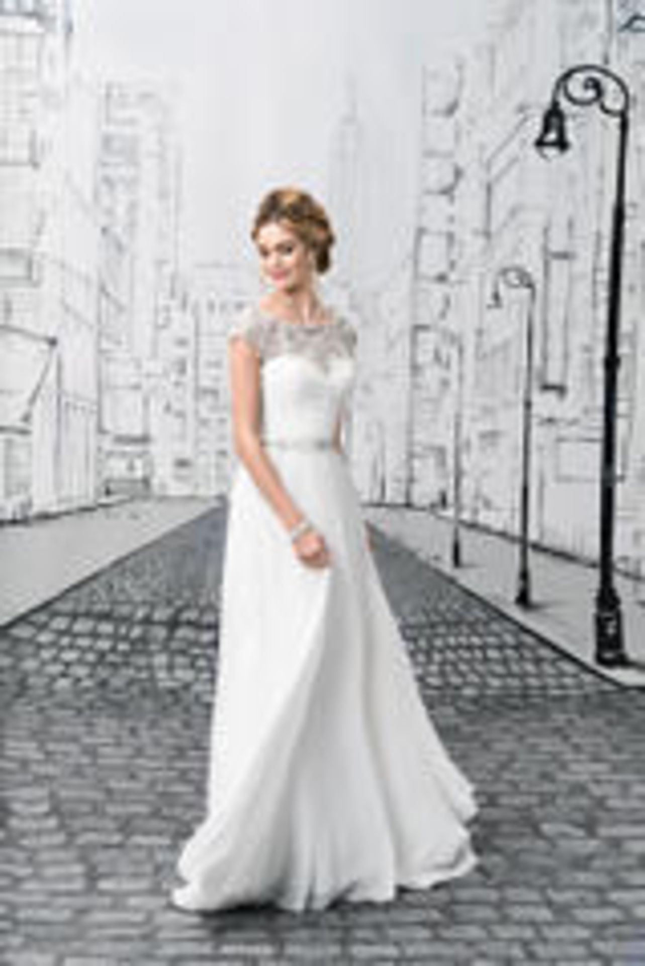 1 x Justin Alexander 'Aphrodite' Chiffon Bridal Gown - UK Size 16 - RRP £1,415 - Image 8 of 23