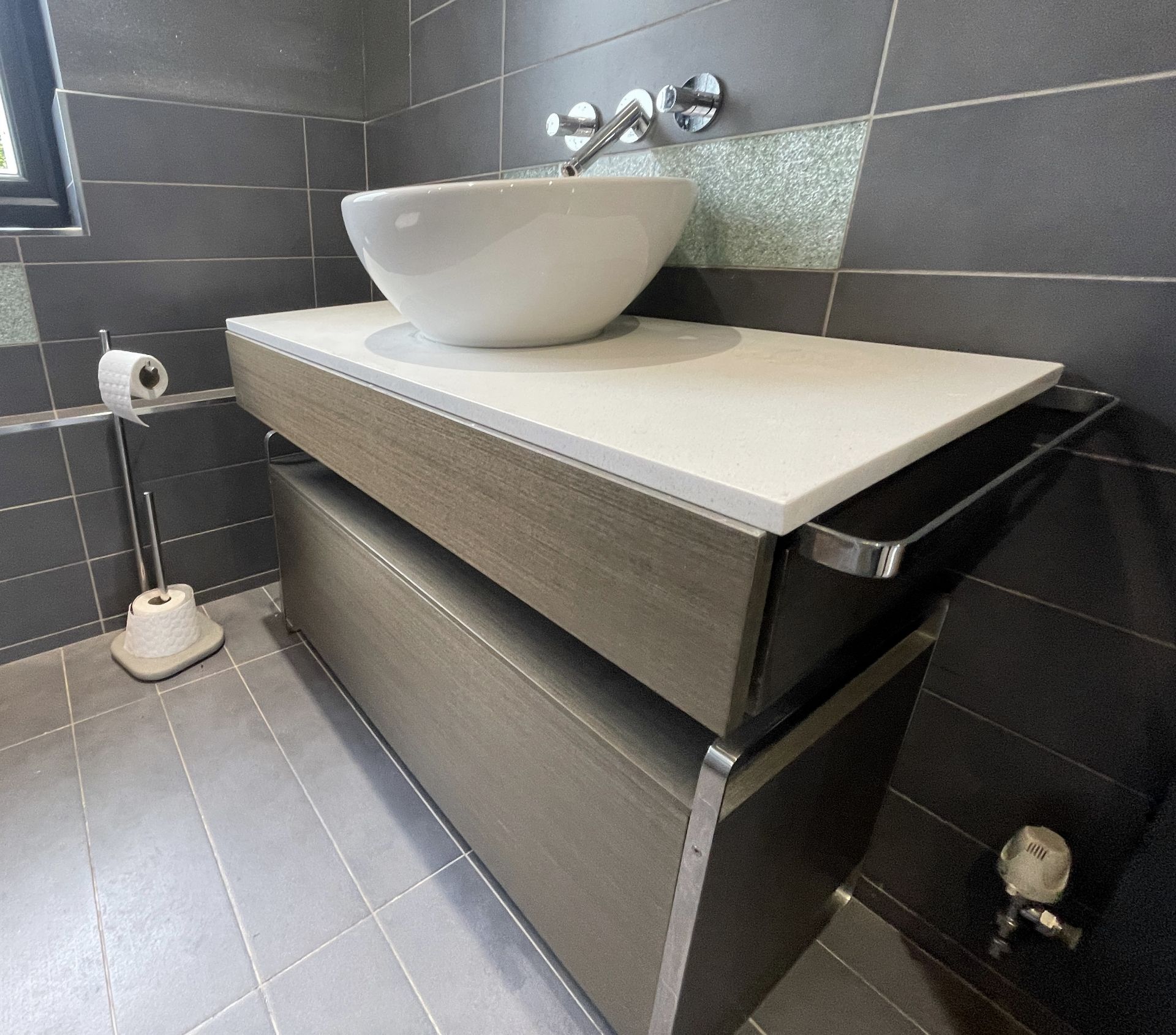 1 x Luxury Downstairs Bathroom Suite Featuring Villeroy+Boch Sink & WC Shower - Ref: D'STRS/BR - - Image 13 of 29