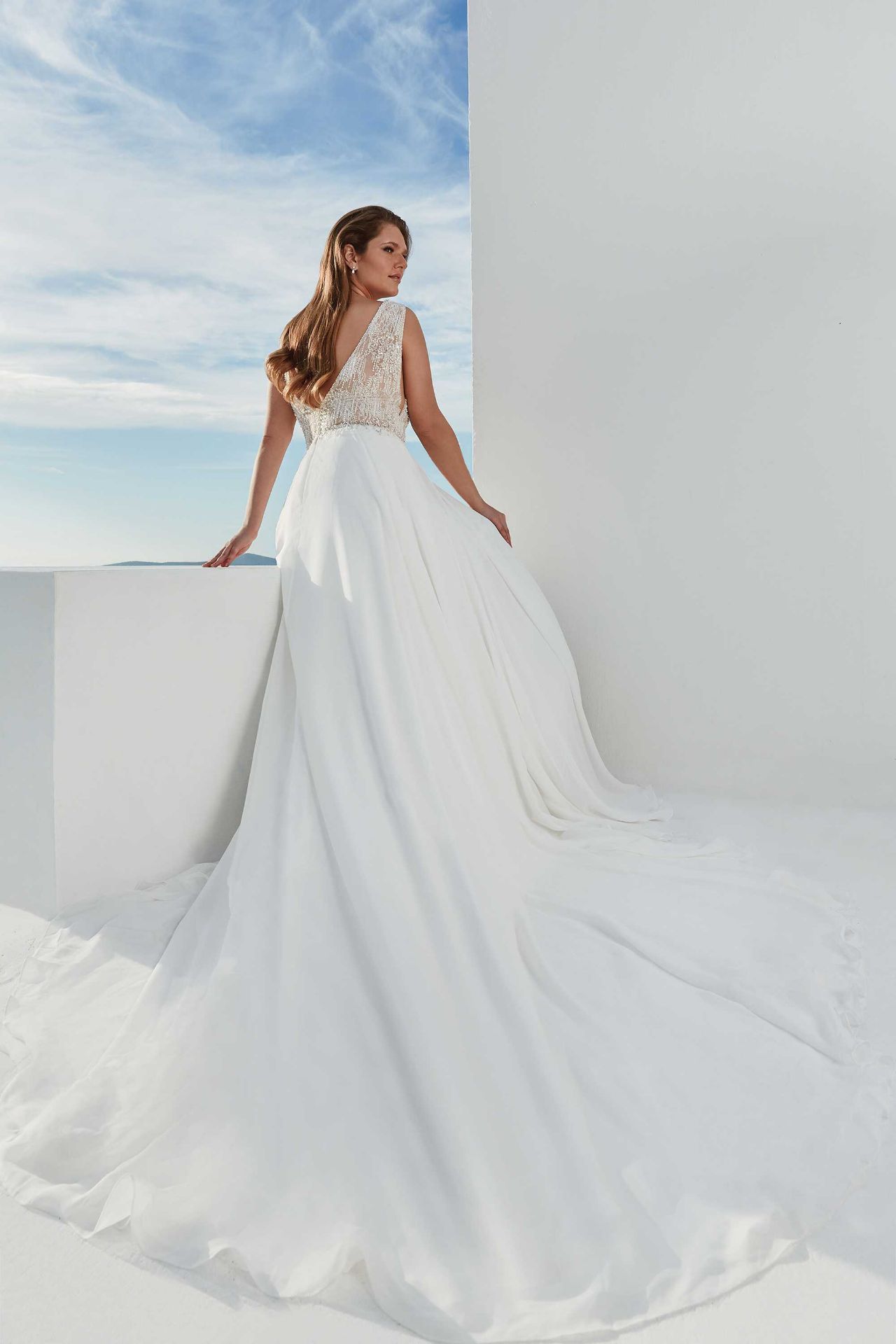 1 x Justin Alexander Designer Wedding Dress With Sheer Beaded Bodice - UK Size 10 - RRP £1,390 - Image 11 of 11