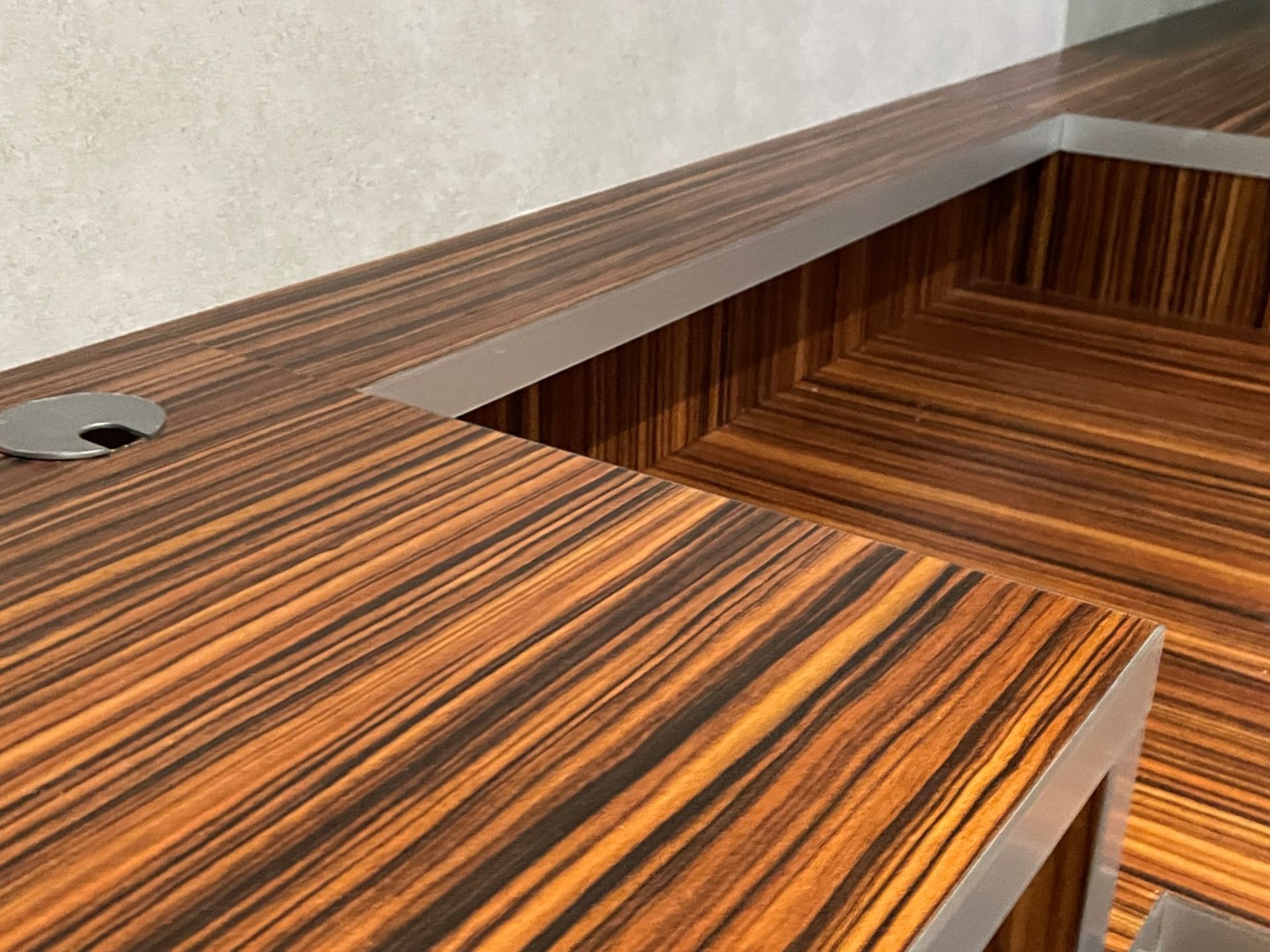 1 x Bespoke Fitted Johnson & Johnson Home Office Study With A Tigerwood Finish - NO VAT - Image 8 of 39