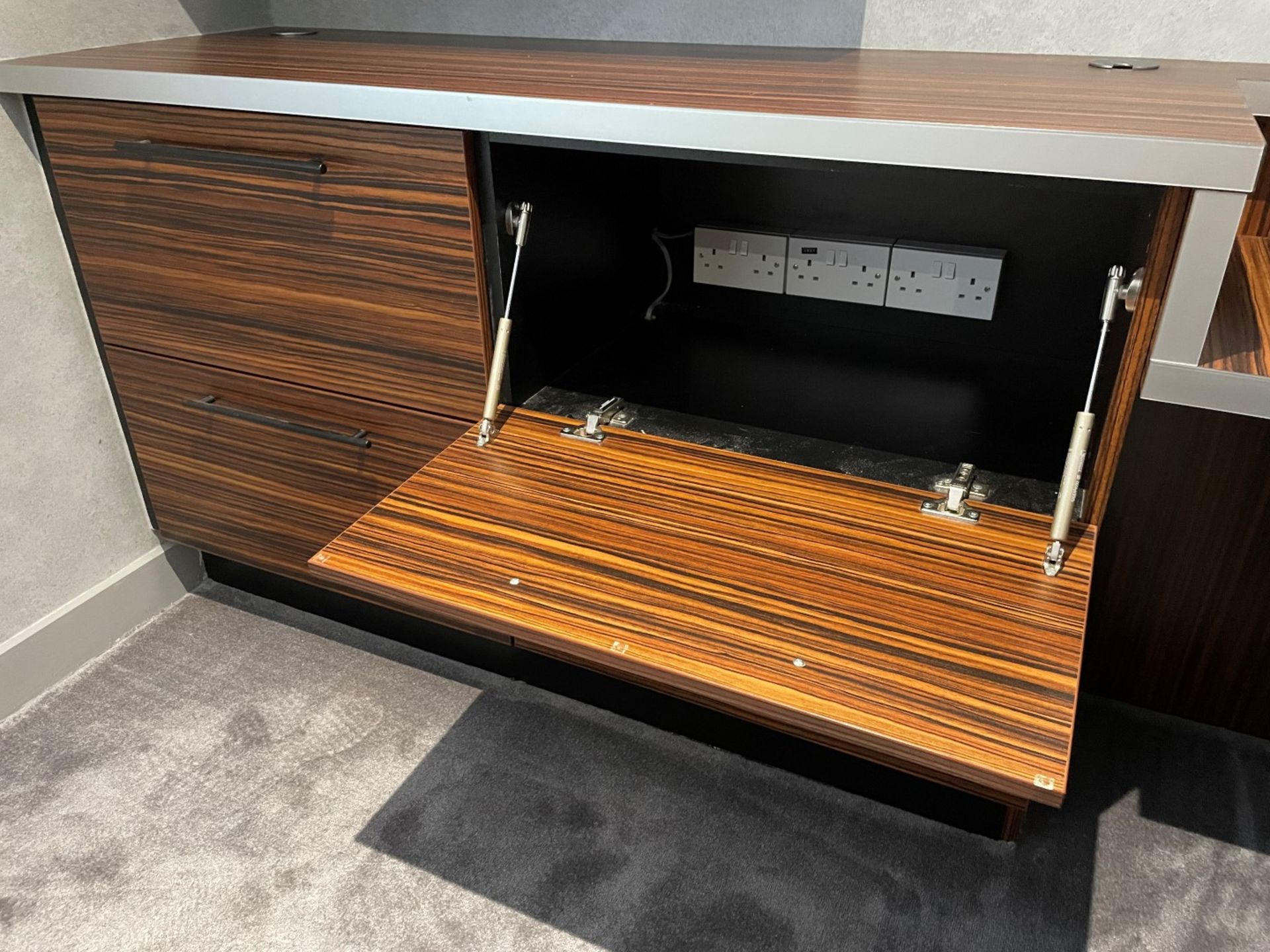 1 x Bespoke Fitted Johnson & Johnson Home Office Study With A Tigerwood Finish - NO VAT - Image 13 of 39