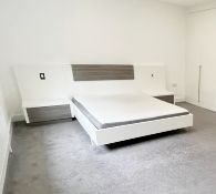 1 x Stylish Bed Frame With Bedside Tables Attached - Ref: FRNT-BD(A)/1stFLR - CL742 - NO VAT ON