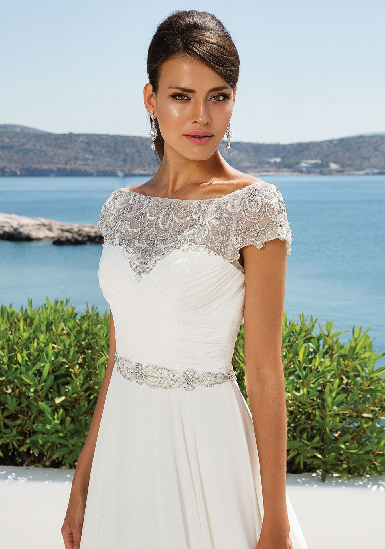 1 x Justin Alexander 'Aphrodite' Chiffon Bridal Gown - UK Size 16 - RRP £1,415 - Image 11 of 23
