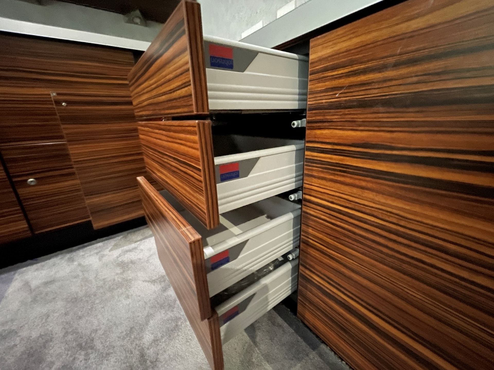 1 x Bespoke Fitted Johnson & Johnson Home Office Study With A Tigerwood Finish - NO VAT - Image 31 of 39