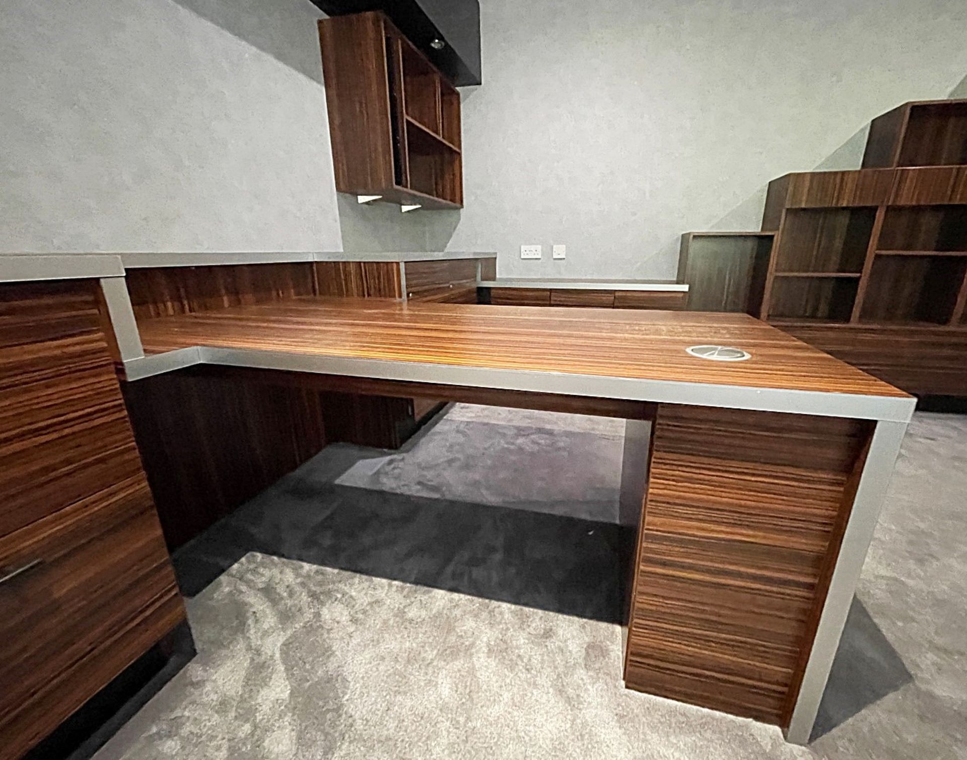 1 x Bespoke Fitted Johnson & Johnson Home Office Study With A Tigerwood Finish - NO VAT - Image 24 of 39