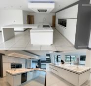 1 x SieMatic Contemporary Fitted Kitchen With Branded Appliances, Central Island + Corian Worktops