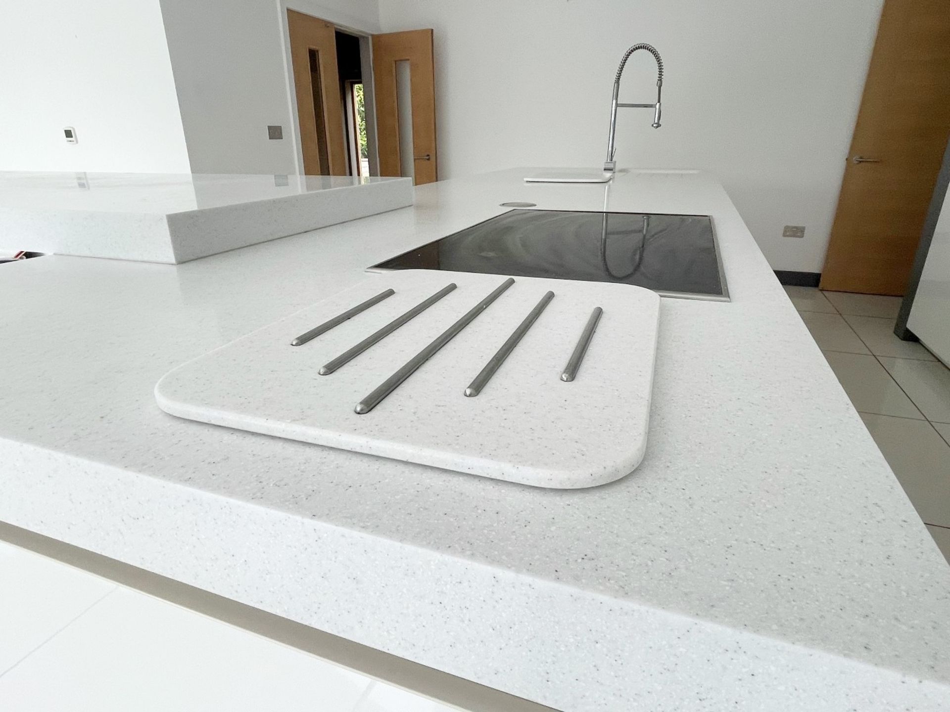 1 x SieMatic Contemporary Fitted Kitchen With Branded Appliances, Central Island + Corian Worktops - Image 44 of 100