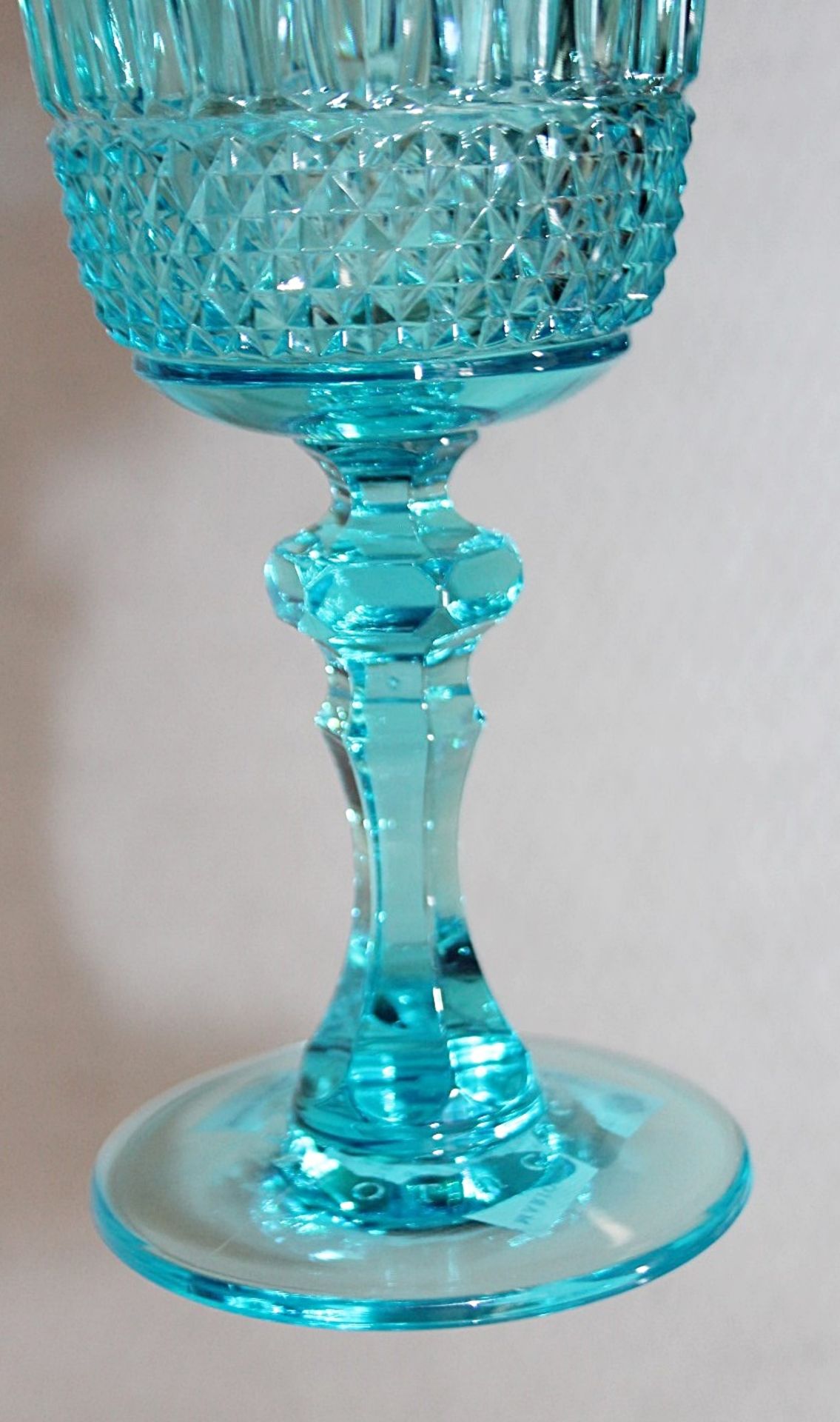 1 x Set of 6 x MARIO LUCA GIUSTI 'Italia' Synthetic Crystal Wine Goblets In Turquoise (180ml) - Image 9 of 9