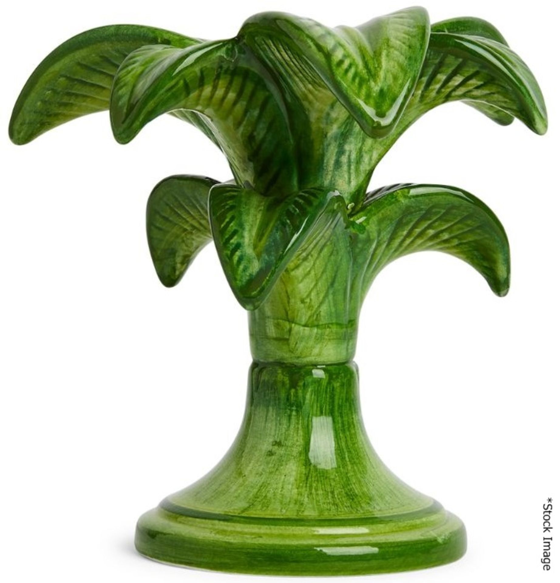 1 x LES-OTTOMANS Small Designer Palm Tree Candlestick (14cm) - Original Price £130.00