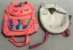 2 x Character Bags - Unicorn and Kittycorn - New/Unused - HTYS341 - CL987 - Location: Altrincham