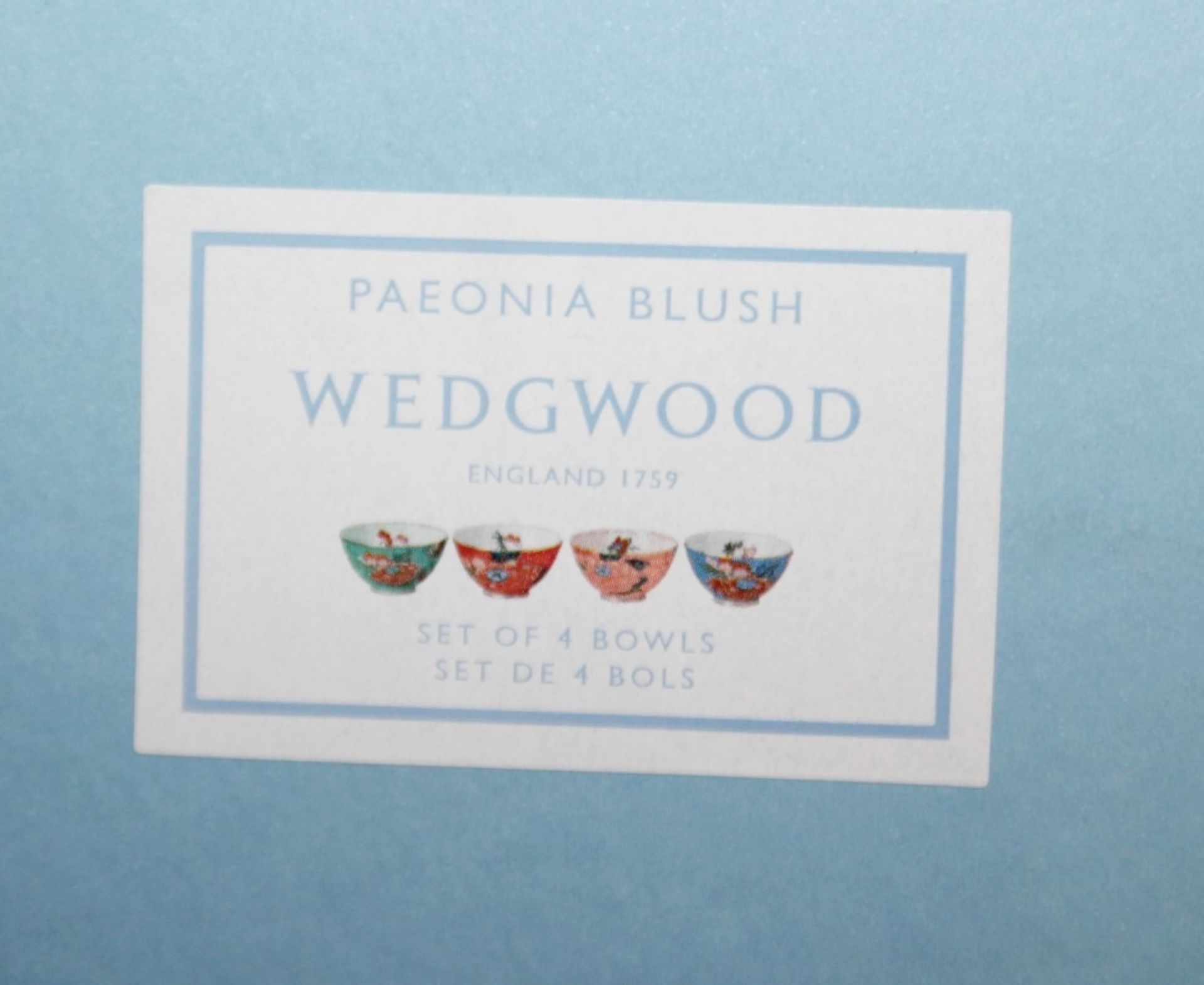 Set of 4 x WEDGWOOD 'Paeonia Blush' ine Bone Chine Bowls - Original Price £100.00 - Unused Boxed - Image 12 of 16