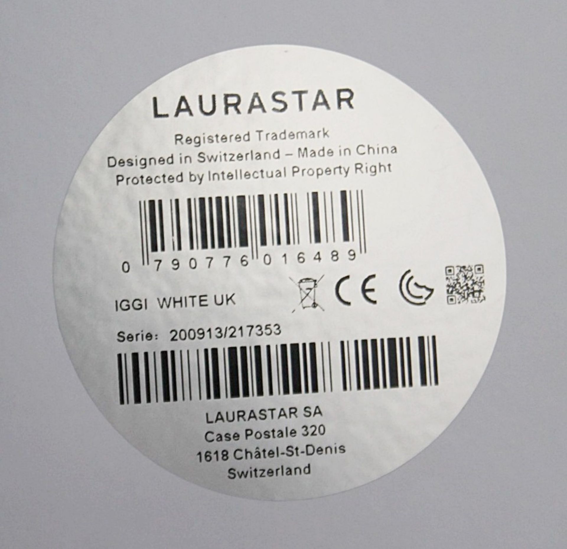 1 x LAURASTAR Iggi Steamer In White - Original Price £179.00 - Image 2 of 6