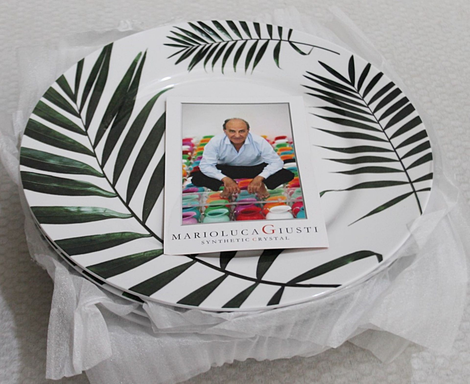 Set Of 4 x MARIO LUCA GIUSTI Kenzia Plates (23cm) - Original Price £92.00 - Unused Boxed Stock - - Image 4 of 8