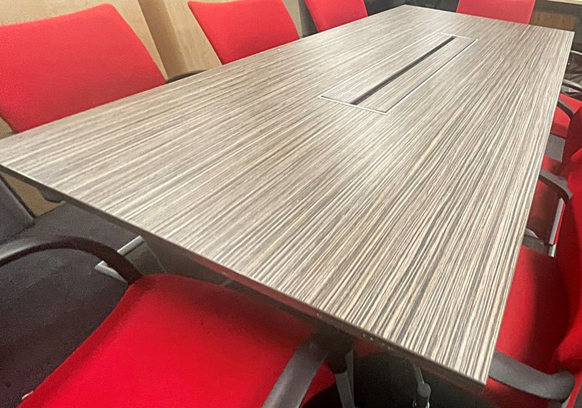 1 x 2-Metre Long Boardroom Table With 8 x Red Senator Chairs - To Be Removed From An Executive - Image 4 of 18
