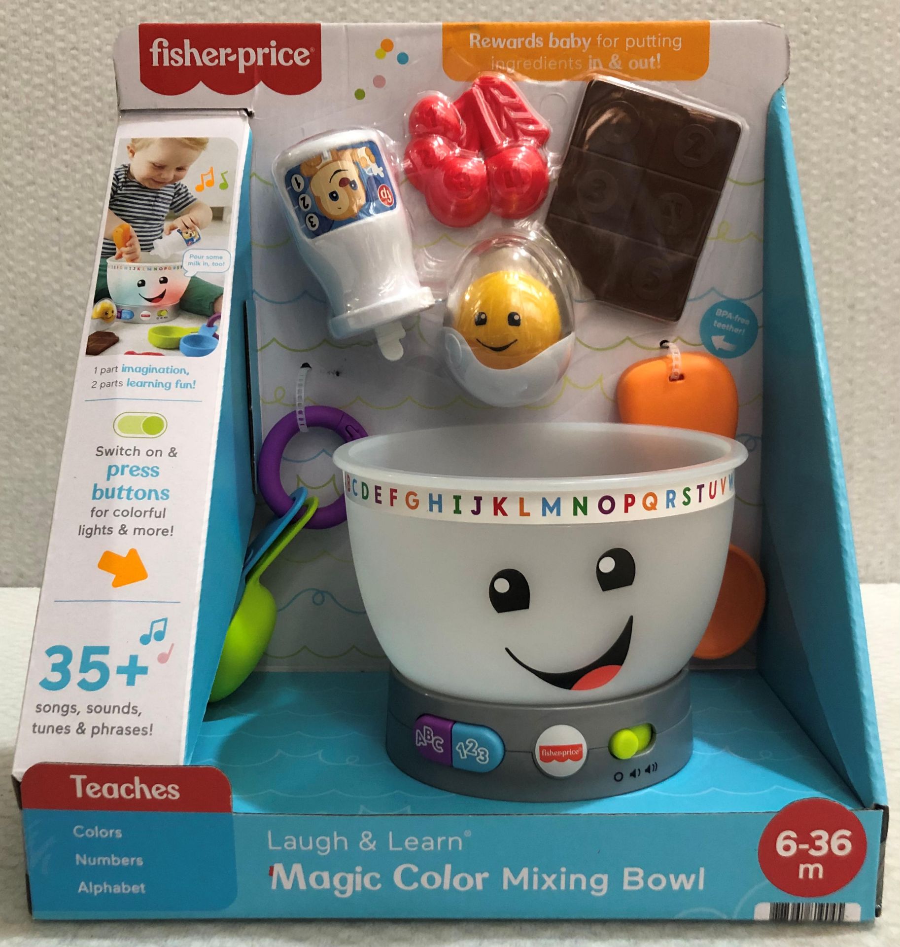 1 x Fisher Price Laugh & Learn Magic Color Mixing Bowl - New/Boxed - HTYS301 - CL987 - Location: - Image 2 of 4