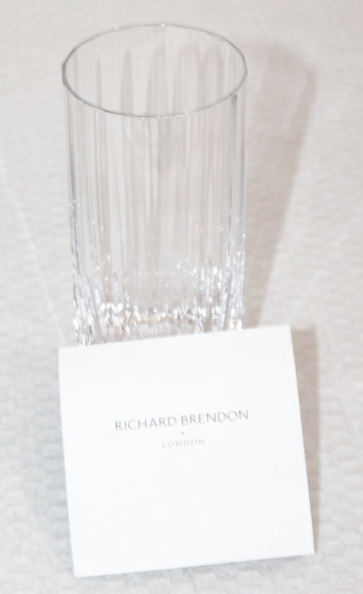 1 x RICHARD BRENDON Fluted Handmade Crystal Highball Glass (380ml) - Original Price £90.00 - - Image 5 of 8