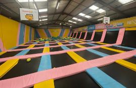 1 x Trampoline Park With Over 40 Interconnected Trampolines, Inflatable Activity Area, Waiting