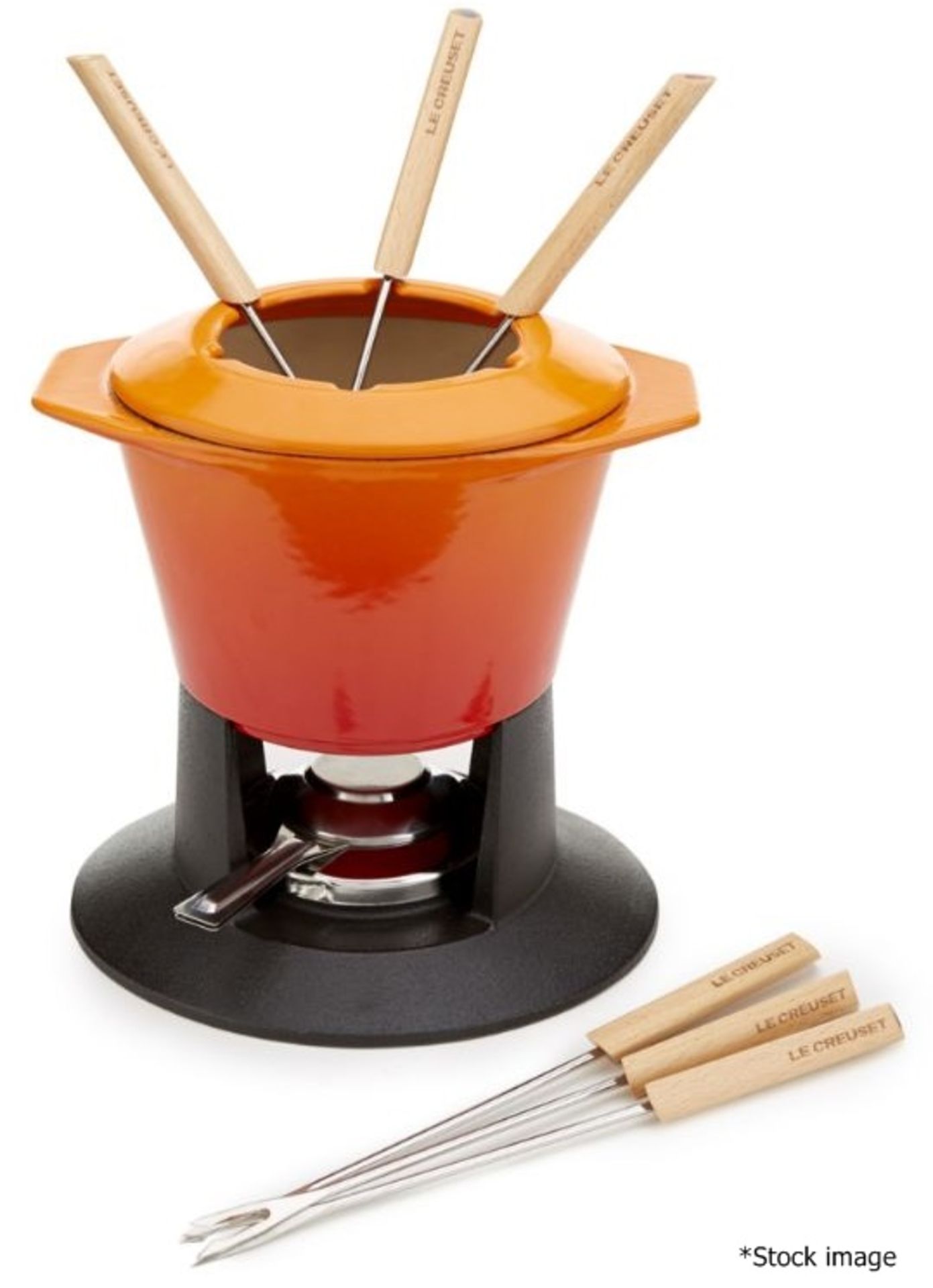 1 x LE CREUSET Volcanic Gourmand Fondue Set (1.6L) - Original Price £235.00 - Unused Boxed Stock -