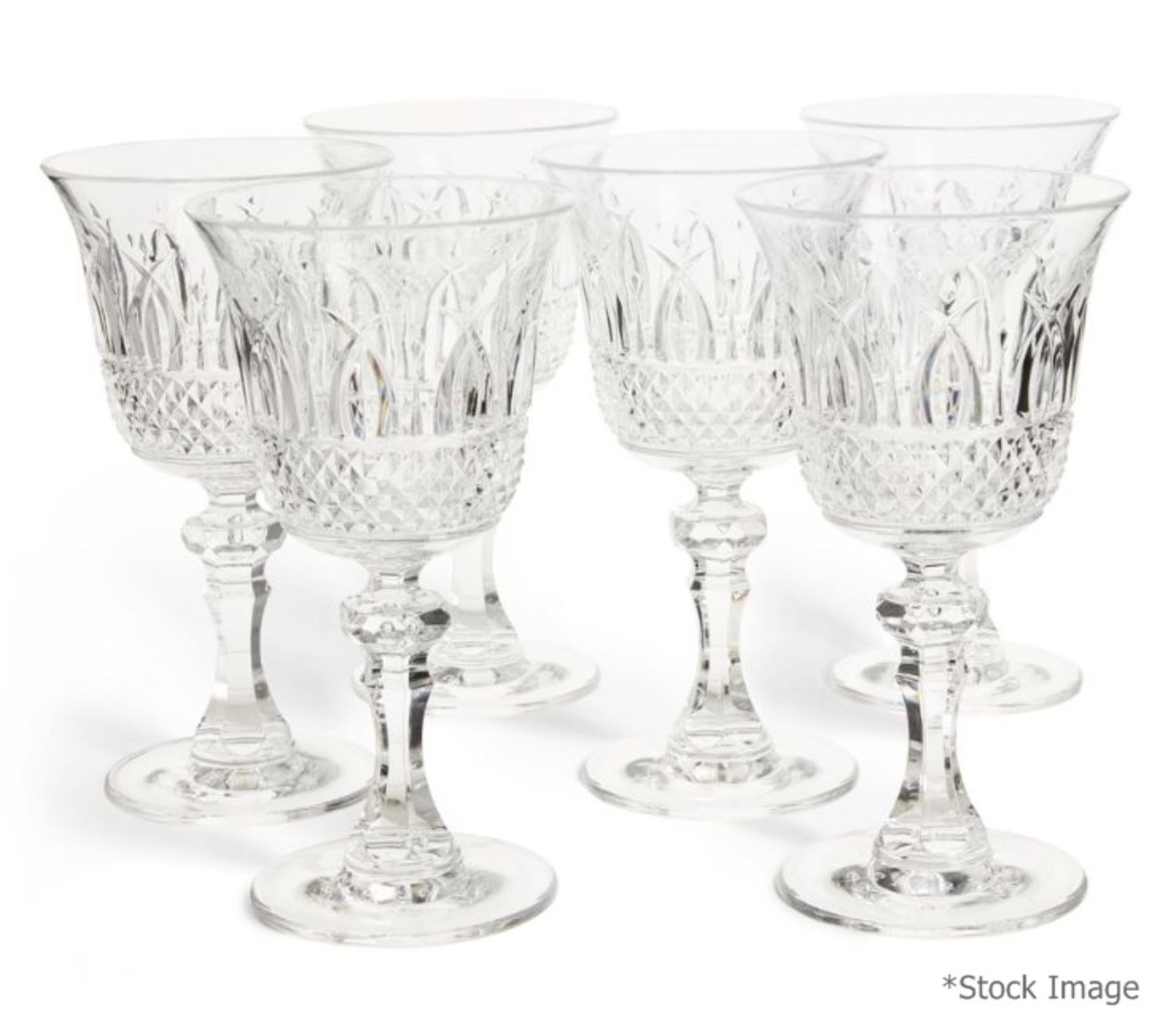 Set of 6 x MARIO LUCA GIUSTI 'Italia' Clear Synthetic Crystal Wine Goblets (180ml) - RRP £144.00 - Image 2 of 13