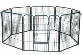 1 x Oxgord 32 Inch Heavy Duty Metal Dog Playpen - New Boxed Stock - CL740 - Ref: SRS024 -