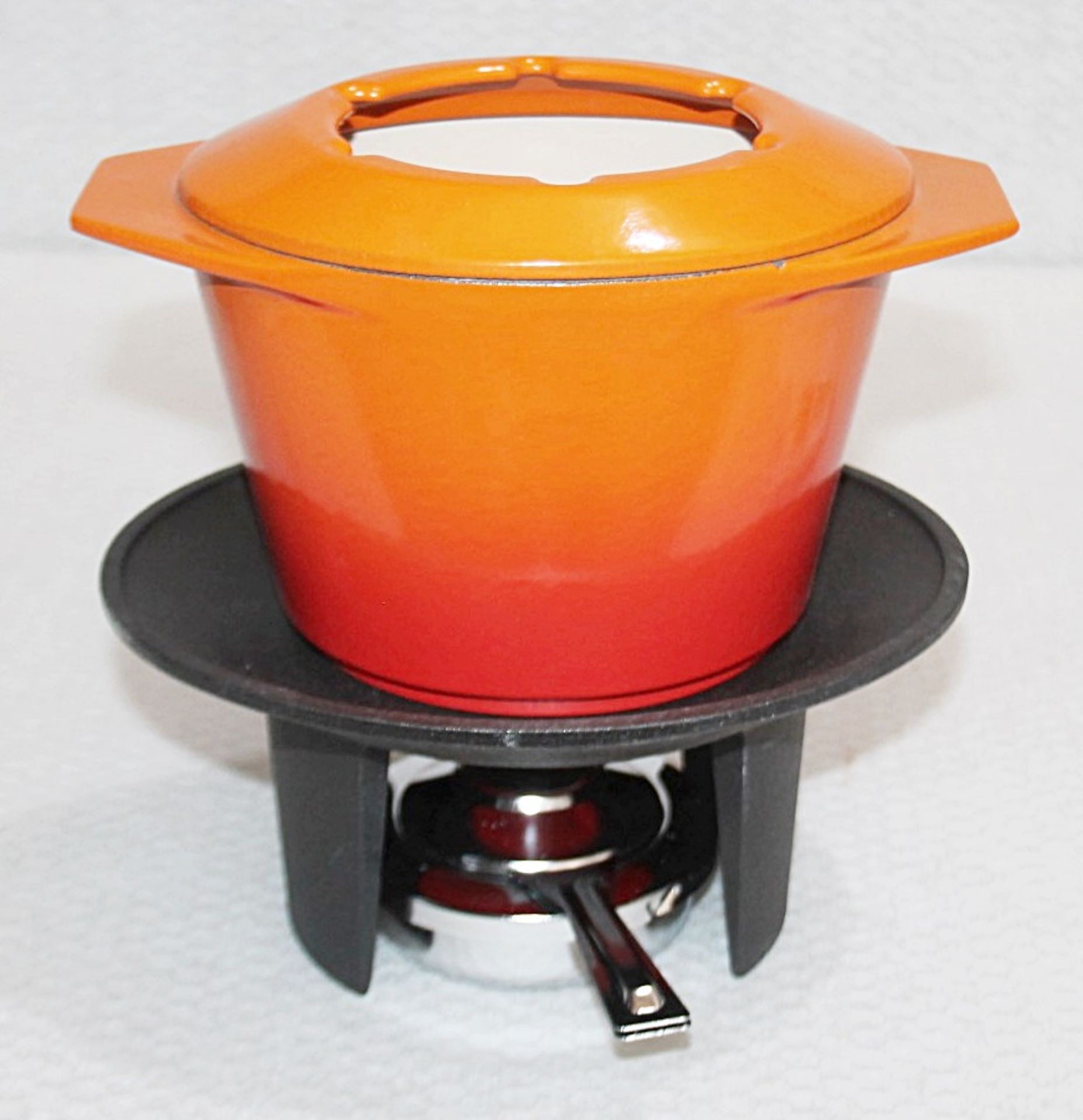 1 x LE CREUSET Volcanic Gourmand Fondue Set (1.6L) - Original Price £235.00 - Unused Boxed Stock - - Image 3 of 11