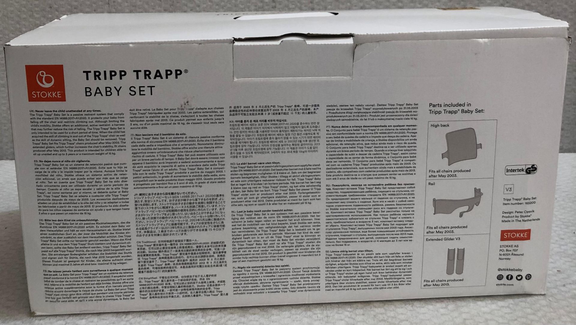 1 x Tripp Trapp Baby Set in Storm Grey - New/Boxed - HTYS313 - CL987 - Location: Altrincham WA14 - - Image 4 of 5