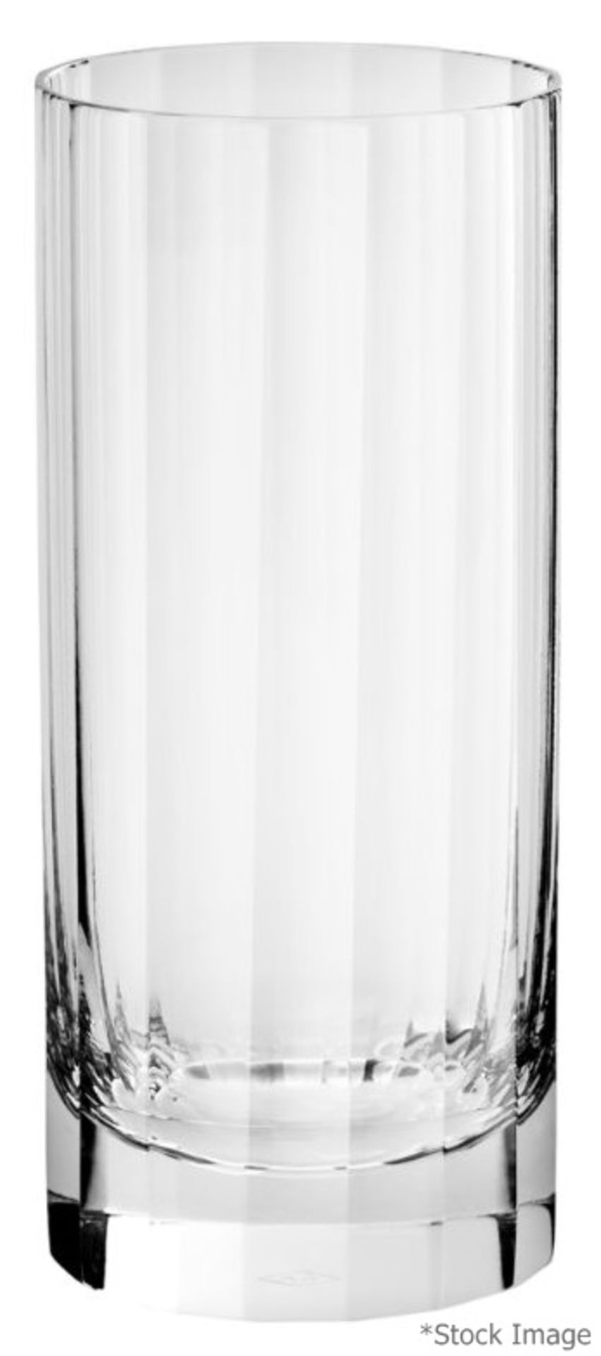 1 x RICHARD BRENDON Fluted Handmade Crystal Highball Glass (380ml) - Original Price £90.00