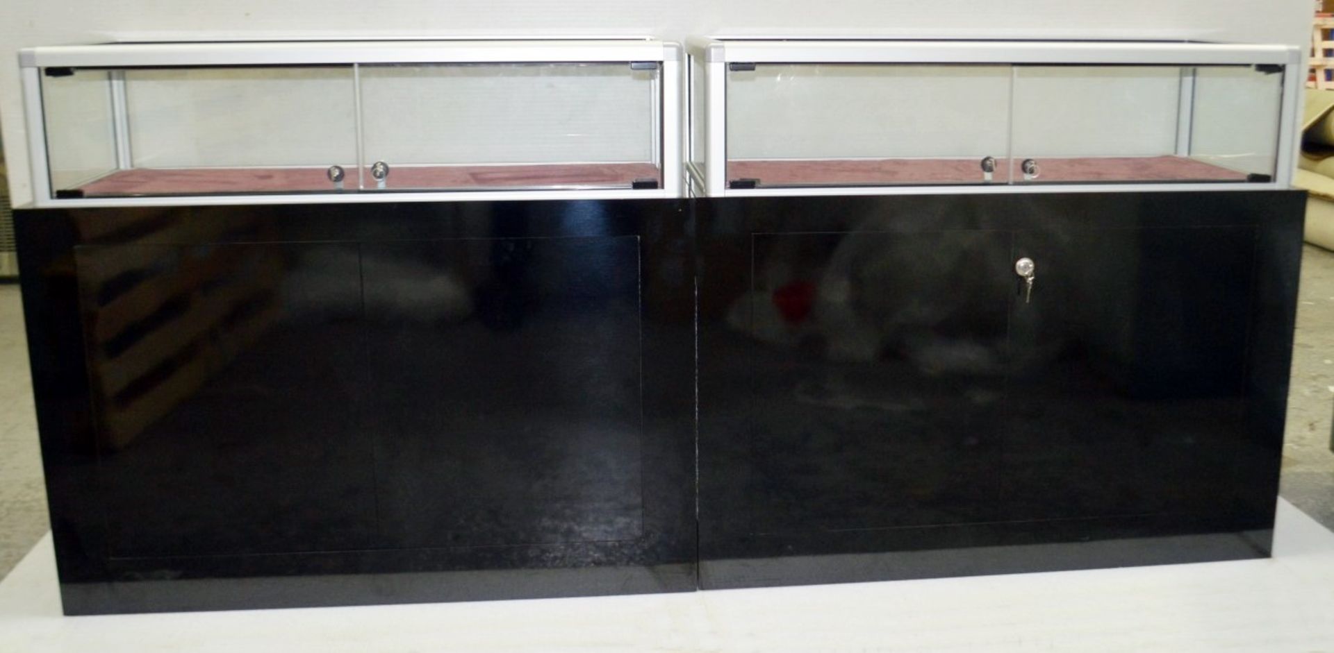 Pair Of Retail Counters With Lockable Display Cabinets And Undercounter Storage - Image 6 of 9